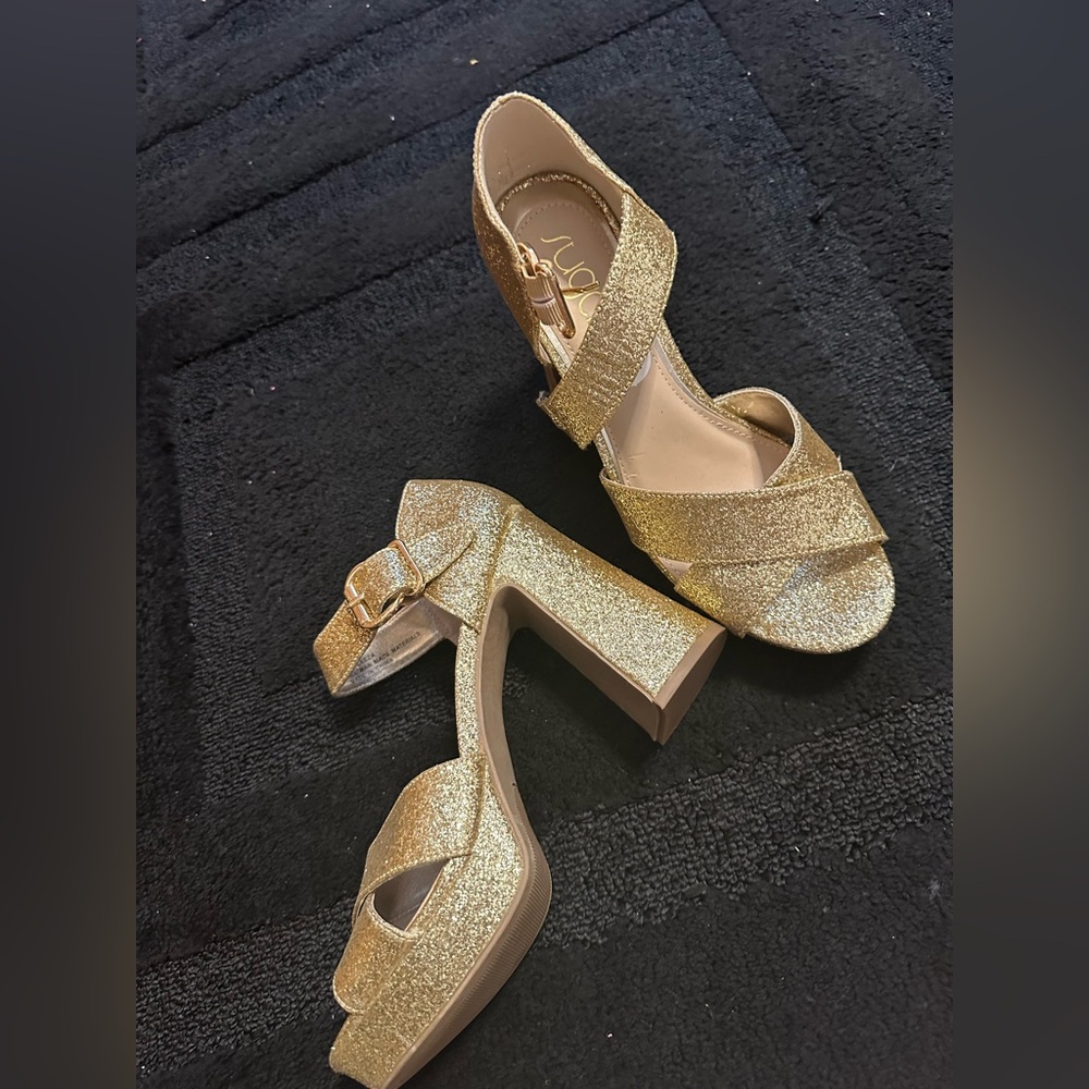 Gold Glitter Women's Heels